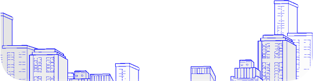 building in background of business card